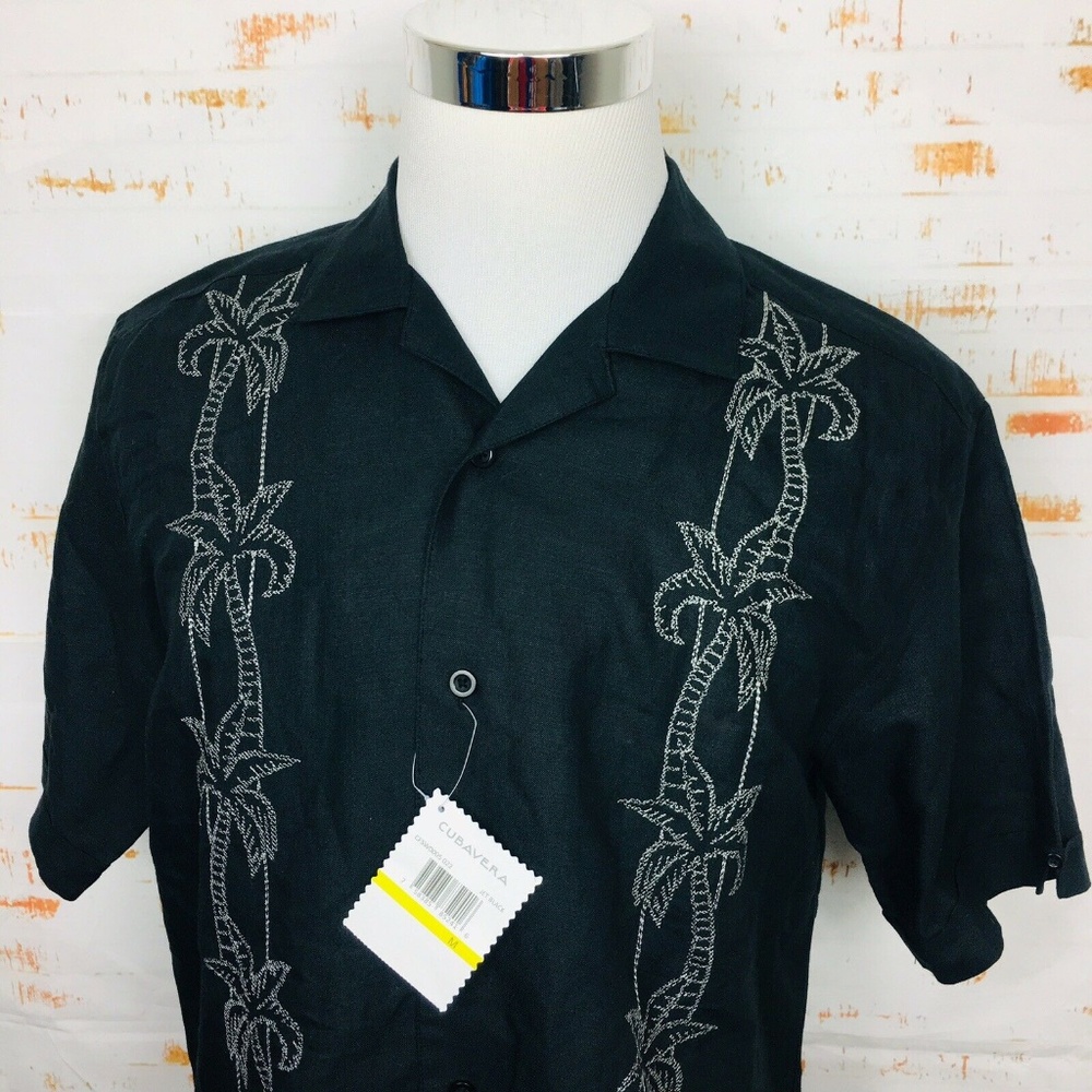 NWT Cubavera Mens Embroidered Guayabera Hawaiian m